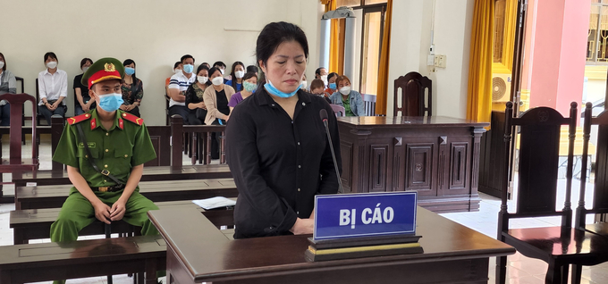 Bị cáo Trần Thị Liên tại phiên tòa sơ thẩm Tòa án nhân dân tỉnh Kiên Giang.