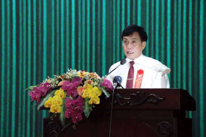 Ông Nguyễn Ngọc Hè - Phó Chủ tịch UBND thành phố đọc diễn văn tại hội nghị.