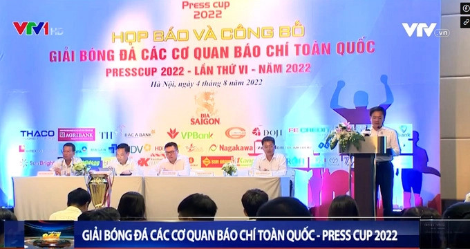 Đài Truyền hình Việt Nam đưa tin về Giải Bóng đá các Cơ quan Báo chí toàn quốc Press Cup.