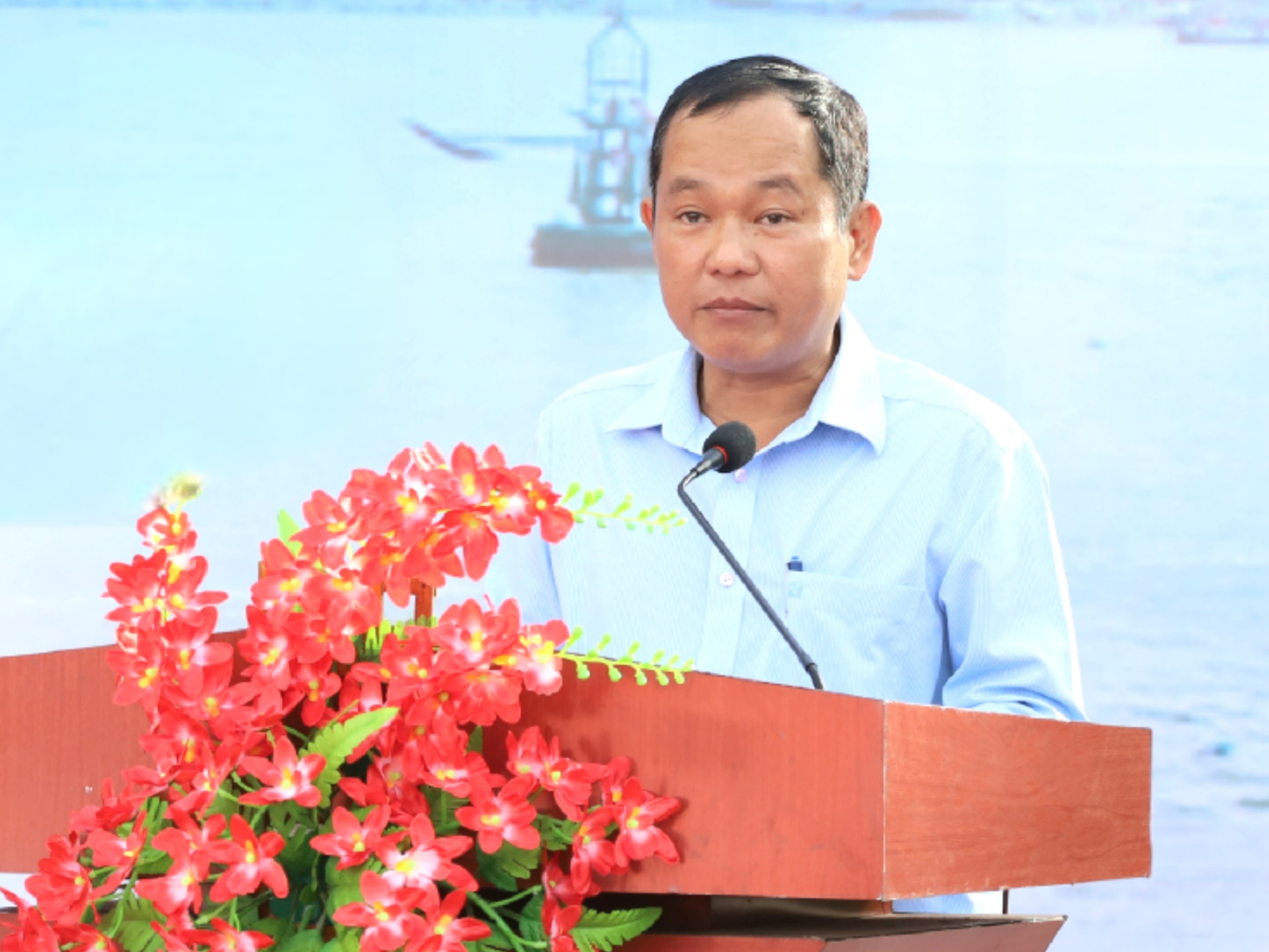Ông Trương Công Quốc Việt - Phó Giám đốc Sở Văn hóa, thể thao và Du lịch TP. Cần Thơ phát biểu tại lễ khai mạc.