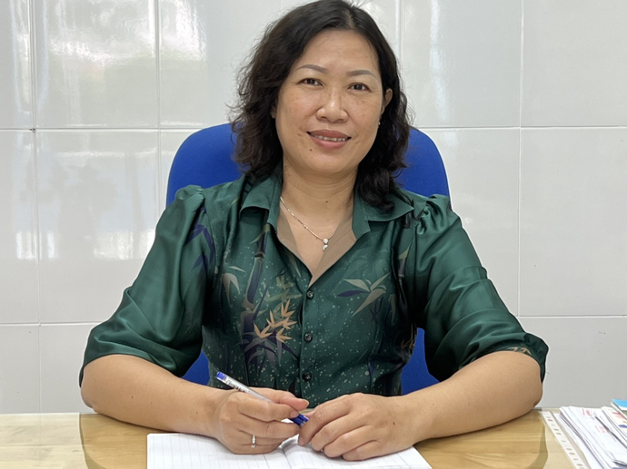 Cô Trần Thị Lan Thảo - Hiệu trưởng Trường Mẫu giáo Hoàng Yến, TP Sóc Trăng.