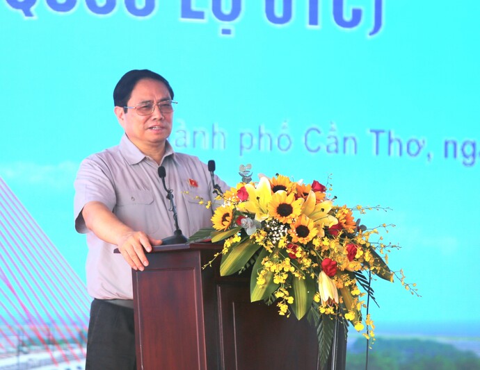 Thủ tướng Phạm Minh Chính phát biểu tại Lễ khởi công.