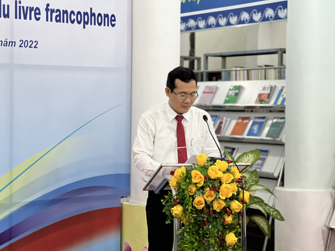 Ông Nguyễn Minh Tuấn - Giám đốc Sở Văn hóa TTDL TP Cần Thơ pháp biểu chỉ đạo tại buổi lễ.