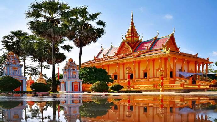 Chùa Xiêm Cán - ngôi chùa Khmer lớn nhất, lộng lẫy nhất Nam Bộ. (Ảnh: Internet)