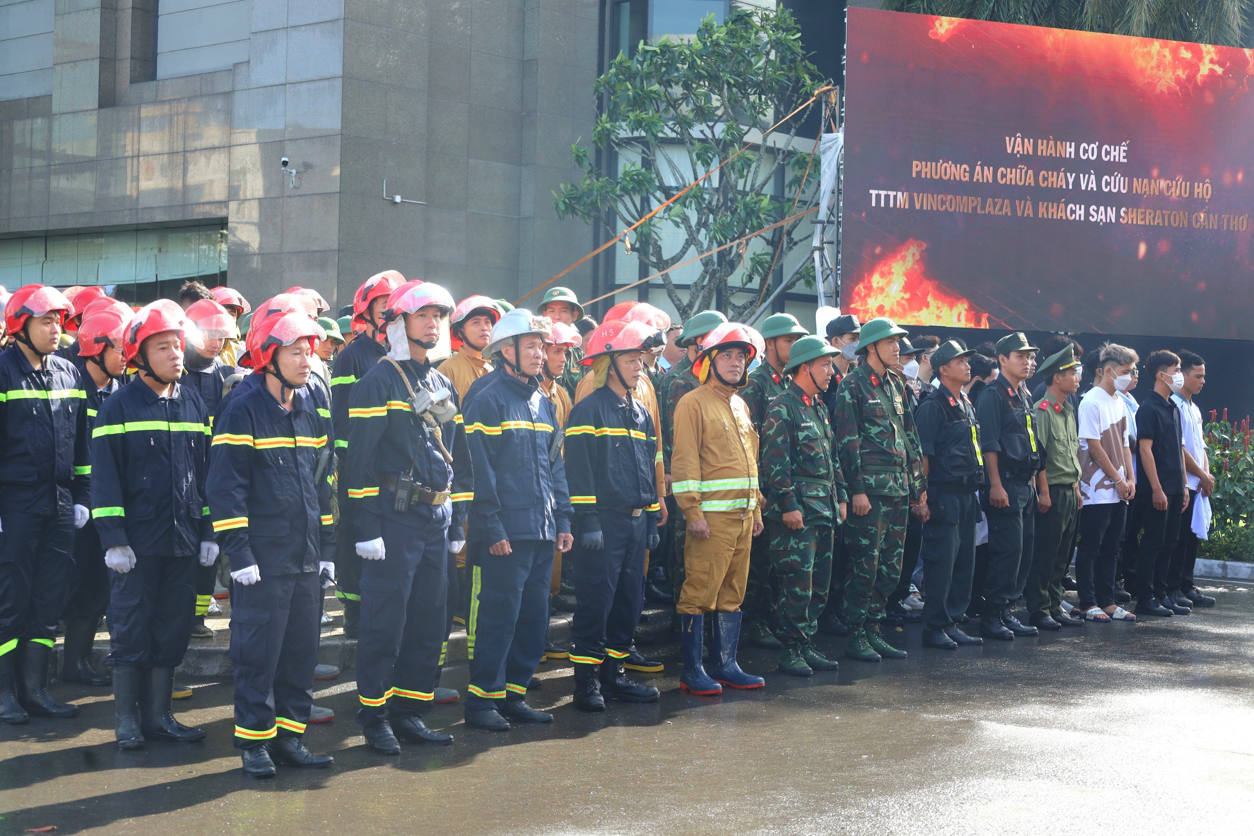 Các đơn vị tham gia buổi thực tập.