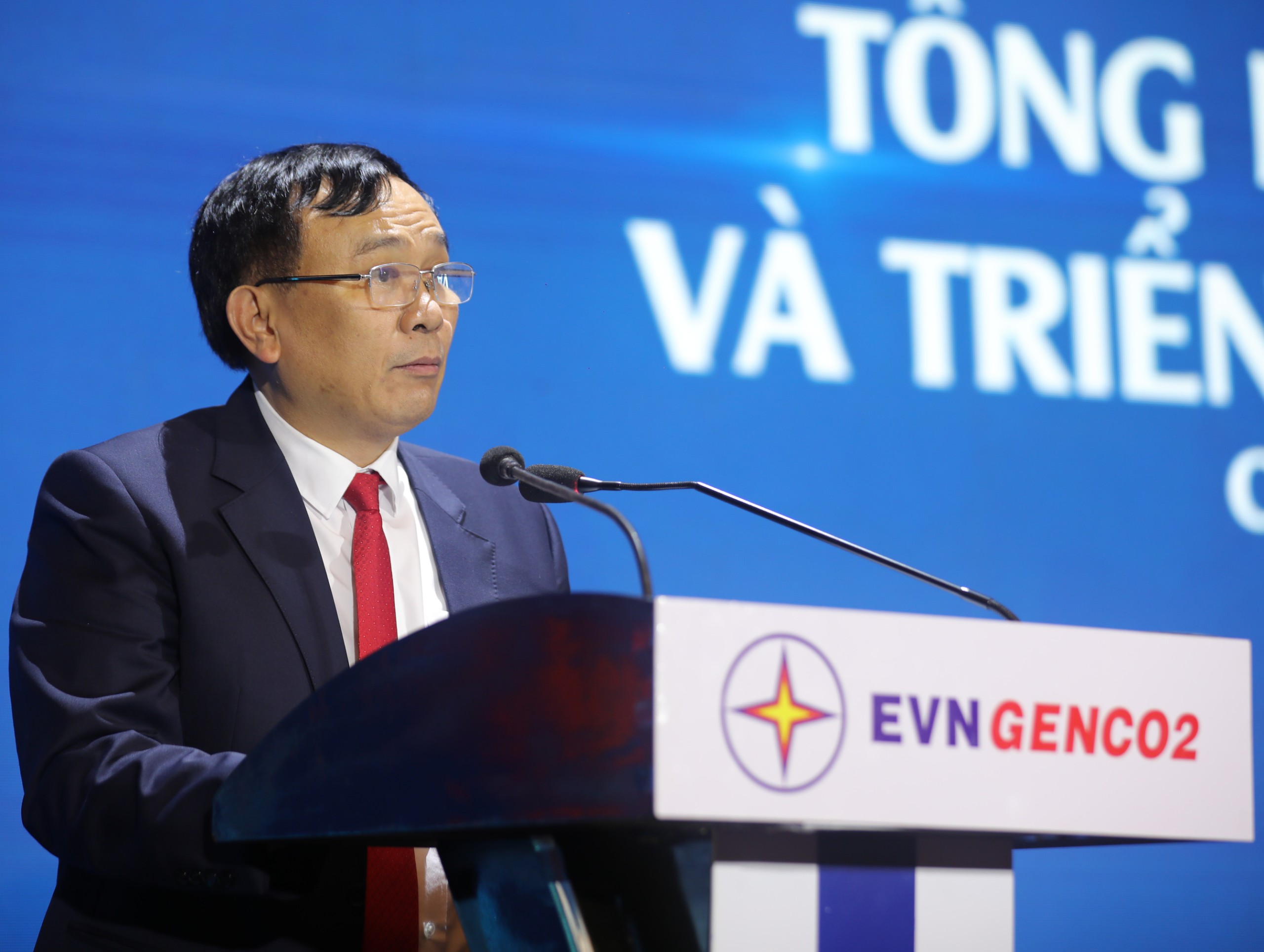 Ông Trần Phú Thái – Chủ tịch HĐQT EVNGENCO phát biểu tại hội nghị.