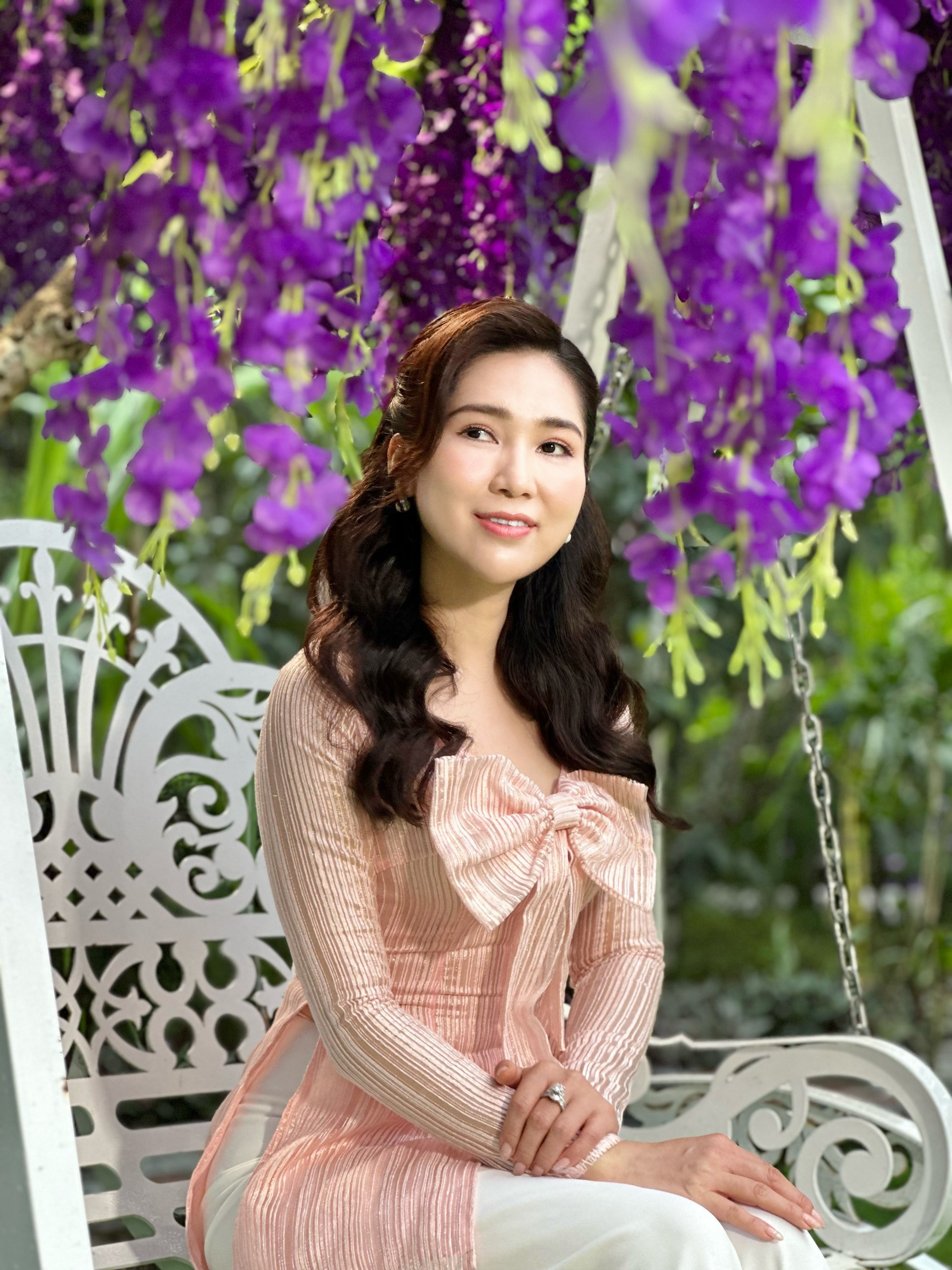 Nữ nghệ sĩ Như Huỳnh thường xuyên đến Căn nhà màu tím để ghi hình và tham quan cùng người thân.