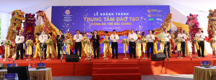 Lễ khánh thành Trung tâm Đào tạo bóng đá trẻ Bắc Giang diễn ra vào chiều 15/9 tại SVĐ tỉnh Bắc Giang.