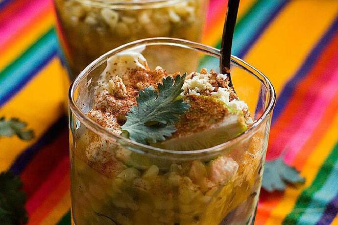 Món Esquites - món ăn làm từ bắp của Mexico lọt top 8 món ăn ngon nhất thế giới. Ảnh: Sưu tầm.