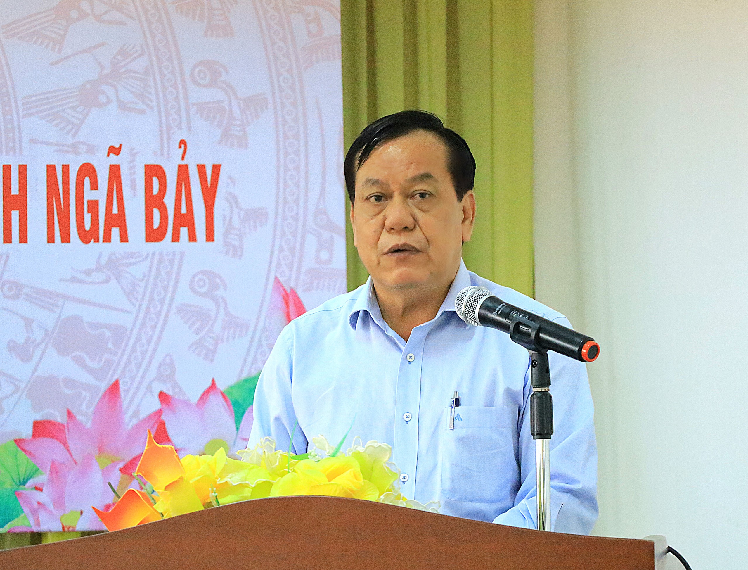 Ông Nguyễn Huỳnh Đức - Bí thư Thành ủy Ngã Bảy, tỉnh Hậu Giang phát biểu tại buổi tọa đàm.