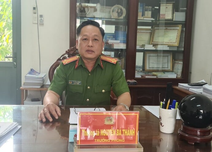 Ông Nguyễn Bá Thành, Trưởng phòng Cảnh Sát Quản lý Hành Chính về Trật tự xã hội Công an tỉnh Hậu Giang.