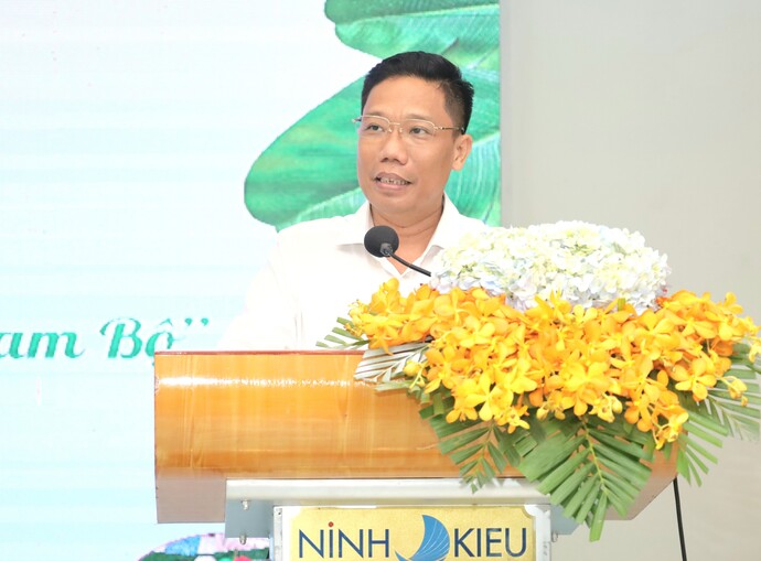 Ông Nguyễn Thực Hiện - Phó Chủ tịch UBND TP. Cần Thơ phát biểu tại buổi họp báo.