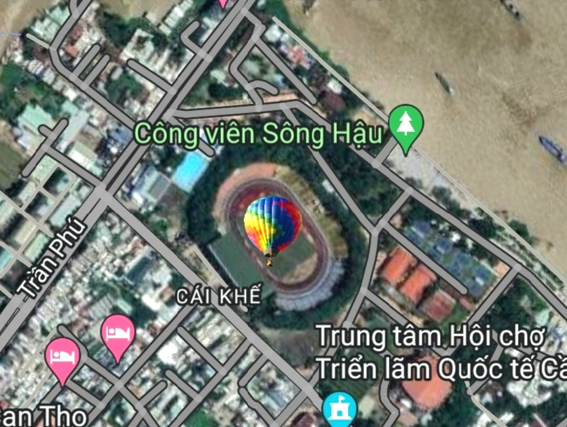 Sân vận động Cần Thơ, đường Lê Lợi, quận Ninh Kiều, TP. Cần Thơ sẽ là nơi diễn ra các hoạt động của lễ hội khinh khí cầu.
