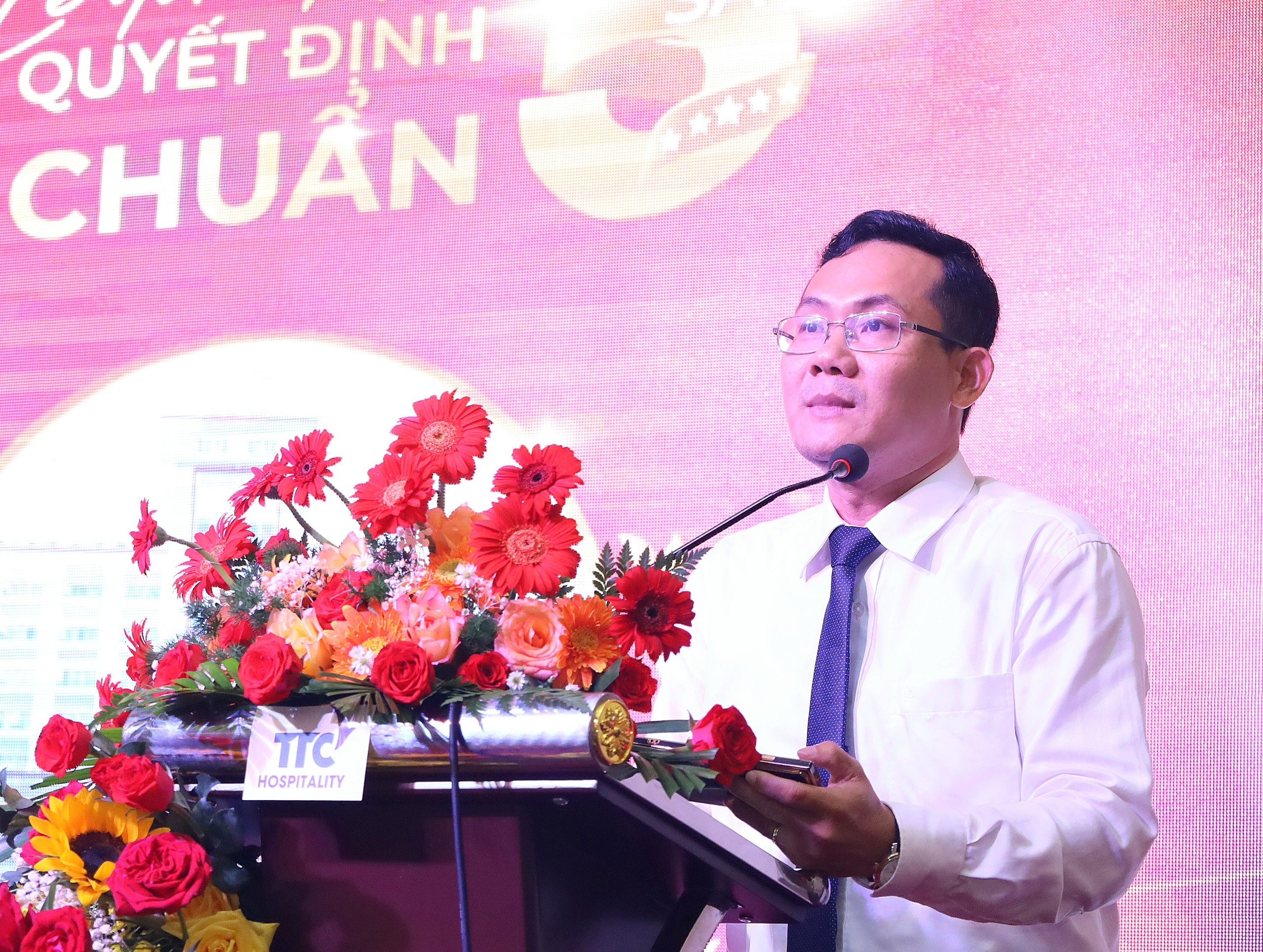 Ông Nguyễn Minh Tuấn – Giám đốc Sở Văn hóa, Thể thao và Du lịch TP. Cần Thơ phát biểu tại lễ công bố quyết định.