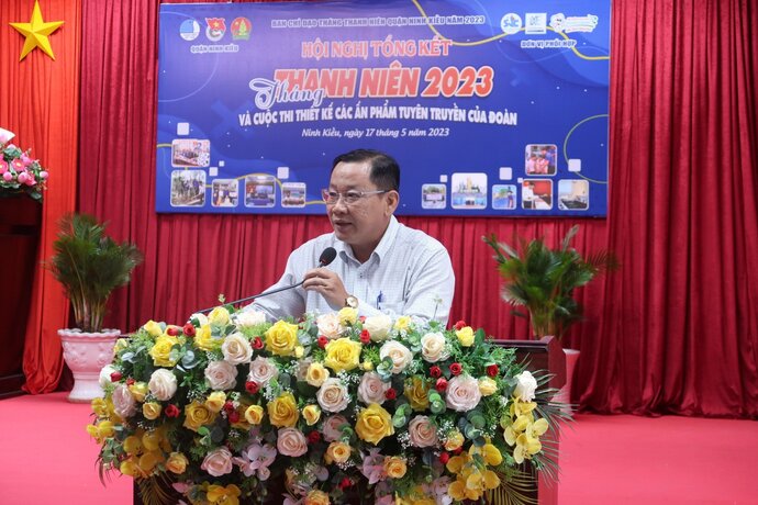Ông Trần Tiến Dũng - Phó Bí thư thường trực Quận uỷ, Chủ tịch HĐND Quận Ninh Kiều phát biểu chỉ đạo tại Hội nghị.
