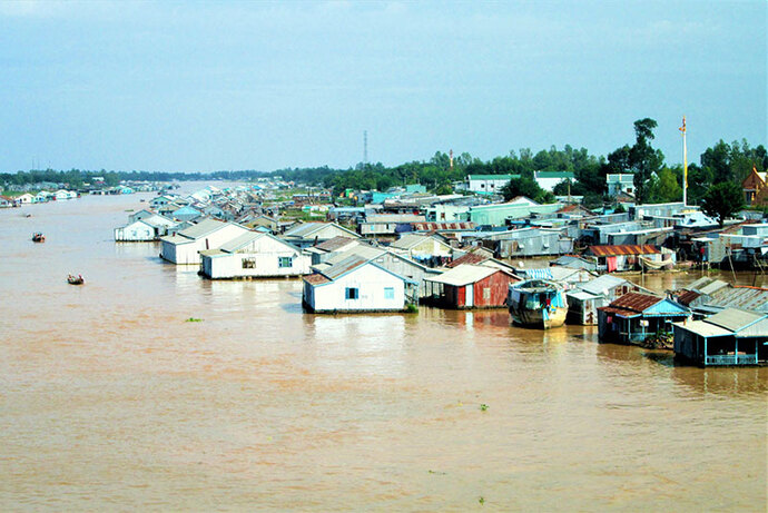 Làng bè Châu Đốc hiện nay.