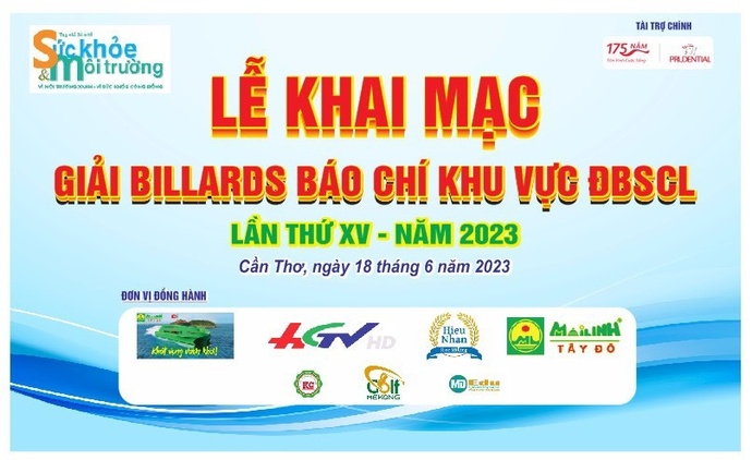 Giải Bi-da báo chí ĐBSCL mở rộng lần thứ 15 sẽ chính thức khai mạc vào lúc 8 giờ, sáng 18/6.