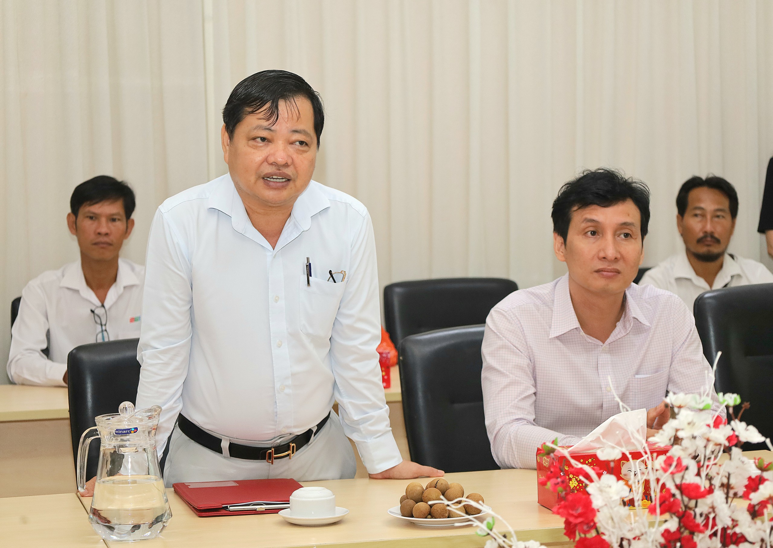 Ông Tăng Quang Anh - Giám đốc Đài Phát thanh và Truyền hình TP. Cần Thơ phát biểu cám ơn lãnh đạo Thành ủy Cần Thơ.