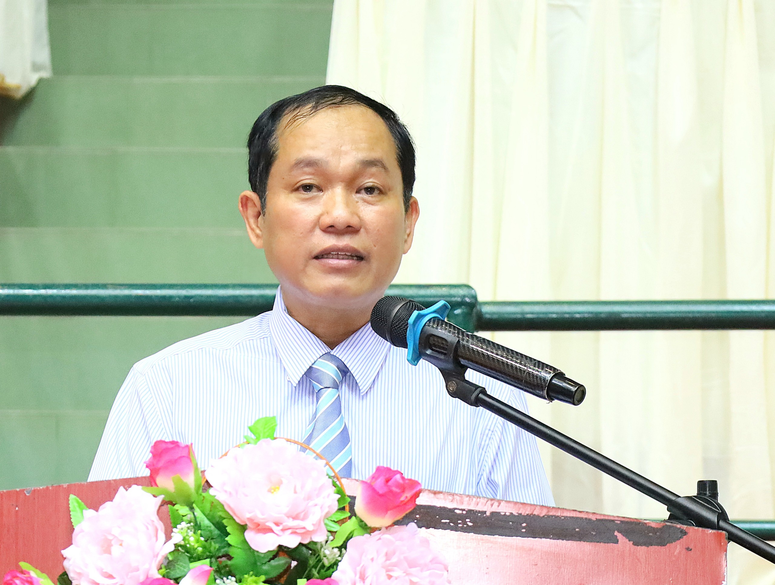 Ông Trương Công Quốc Việt – Phó Giám đốc Sở Văn hóa, Thể thao và Du lịch TP. Cần Thơ phát biểu tại lễ khai mạc.