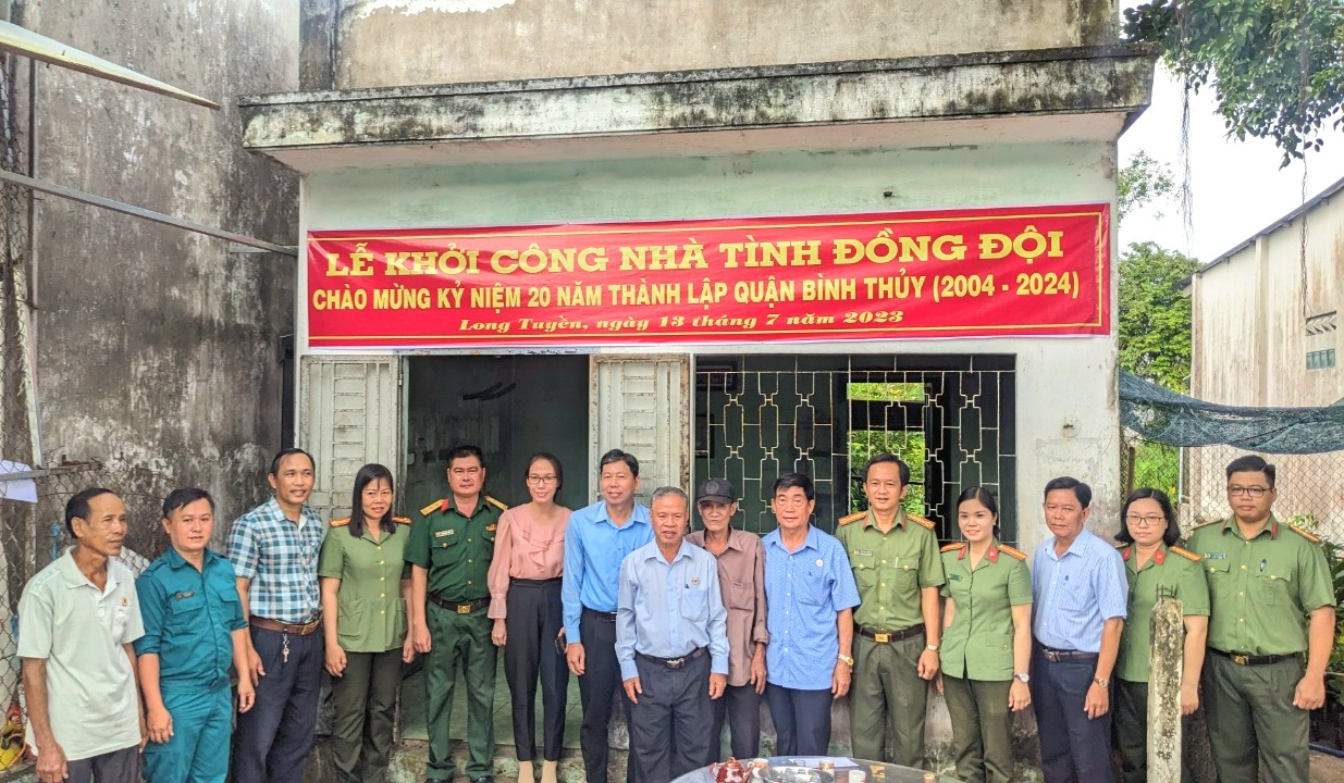 Khởi công Nhà đồng đội cho hội viên cựu chiến binh phường Long Tuyền, quận Bình Thủy.