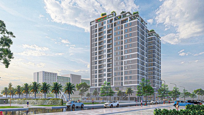 Hình ảnh mô phỏng dự án chung cư Nhịp Điệu Xanh - Dream House tại lô DH6, KDC Nam Long, phường Hưng Thạnh, quận Cái Răng, TP Cần Thơ.