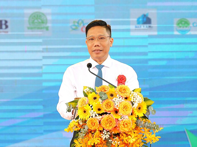Ông Nguyễn Thực Hiện - Phó Chủ tịch UBND TP Cần Thơ phát biểu chỉ đạo tại Ngày hội du lịch sinh thái Phong Điền - Cần Thơ năm 2023. (Ảnh: Trung Phạm)