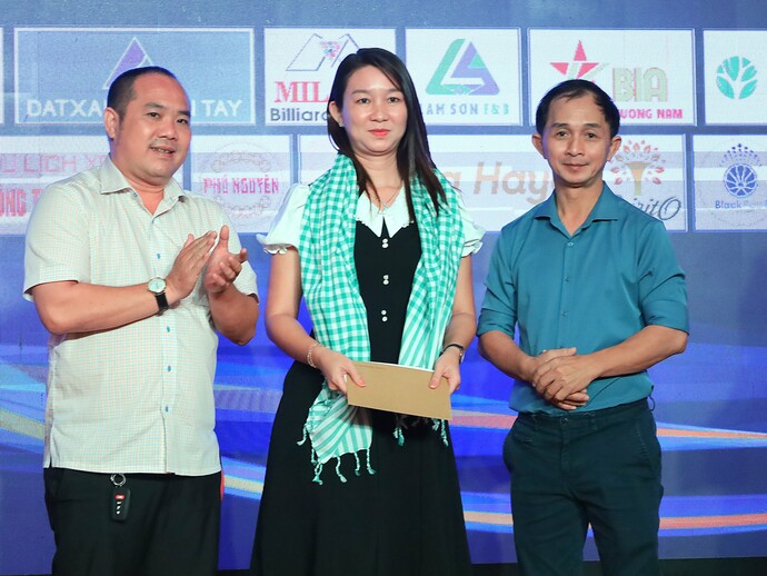 Giải thưởng cơ thủ xinh đẹp nhất thuộc về cơ thủ Phạm Thị Ngọc Hân (Đại diện Bảo Việt Hậu Giang) - nữ cơ thủ duy nhất tại giải.