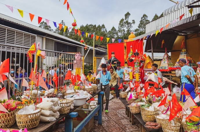 Đại lễ Vu lan thắng hội là tín ngưỡng dân gian đặc biệt của cộng đồng người Hoa sống ở Trà Vinh. (Ảnh: Internet)