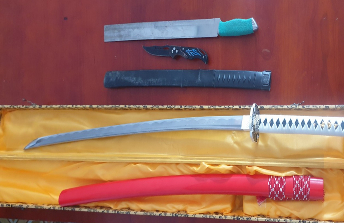 Các tang vật thu giữ.