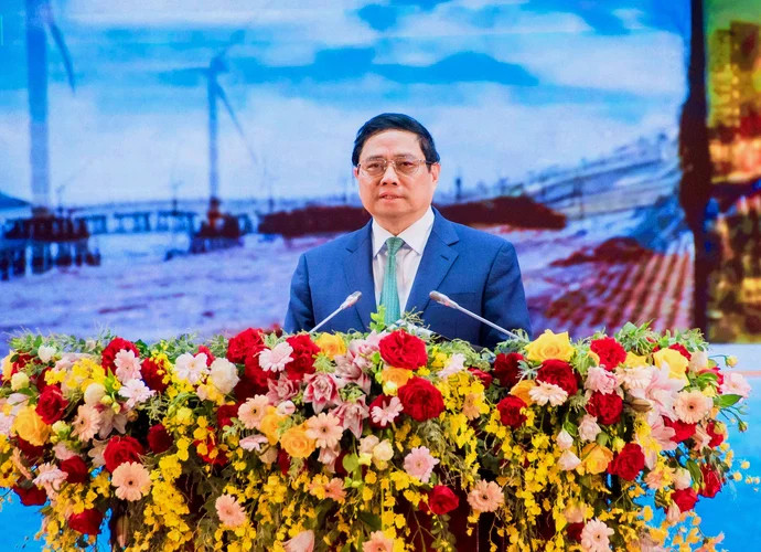 Thủ tướng Chính phủ Phạm Minh Chính phát biểu chỉ đạo tại Hội nghị công bố Quy hoạch và Xúc tiến đầu tư tỉnh Cà Mau thời kỳ 2021- 2030, tầm nhìn đến 2050.