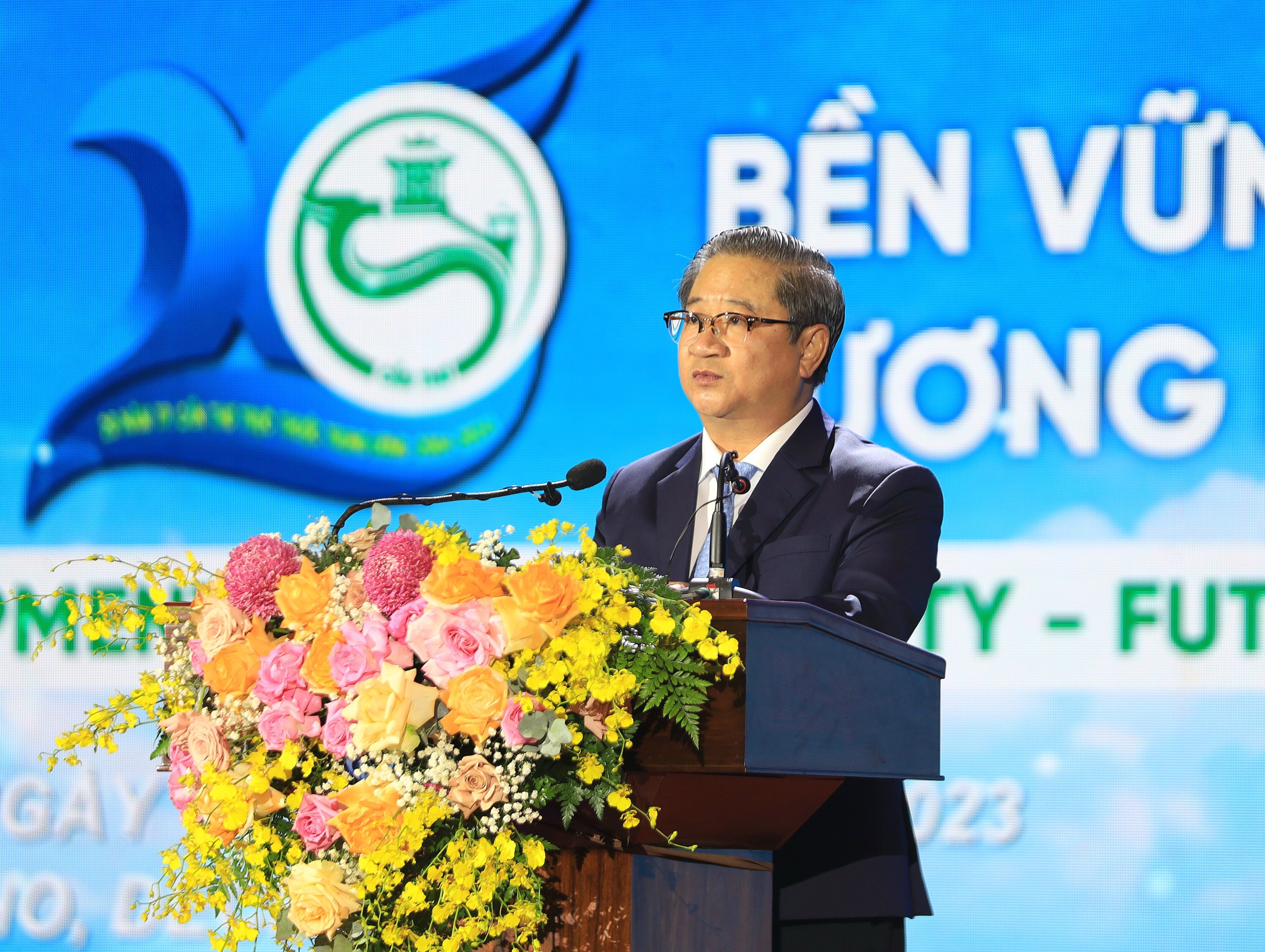 Ông Trần Việt Trường - Phó Bí thư Thành ủy, Chủ tịch UBND TP. Cần Thơ phát biểu khai mạc hội nghị.