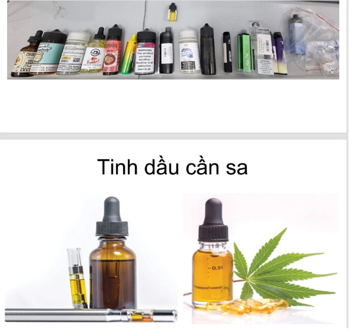 Một số mẫu Vape gây ngộ độc cho bệnh nhân được Trung tâm chống độc Bệnh viện Bạch Mai phát hiện.