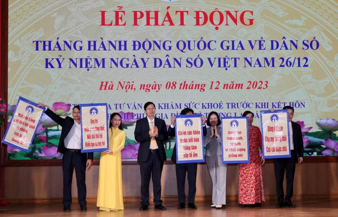 Những thông điệp được gửi tới lễ phát động Tháng hành động quốc gia về dân số kỷ niệm Ngày dân số Việt Nam 26/12.