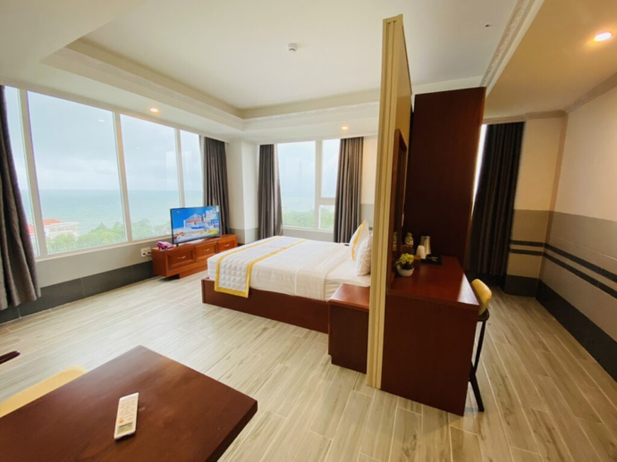 Đa dạng các dạng phòng tại Rock Mila Phu Quoc Hotel như: Standard Double Room, Standard Single Room view biển, Superior Single Room, VIP Superior Single Room – view biển và view núi...