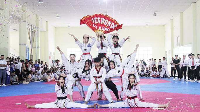 Tiết mục Võ nhạc của Liên Đoàn Taekwondo TP. Cần Thơ. (Ảnh: Internet)