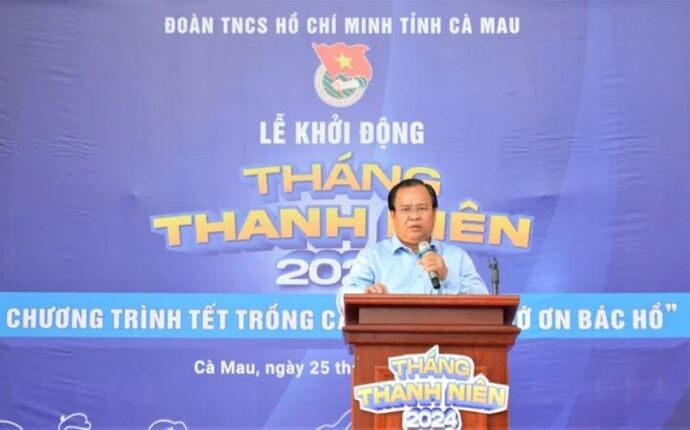 Ông Nguyễn Minh Luân - Phó Chủ tịch UBND tỉnh Cà Mau phát biểu chỉ đạo tại buổi lễ.