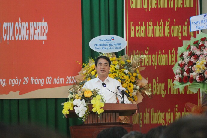 Ông Nghiêm Xuân Thành - Bí thư tỉnh ủy Hậu Giang chia sẻ tại Hội nghị.