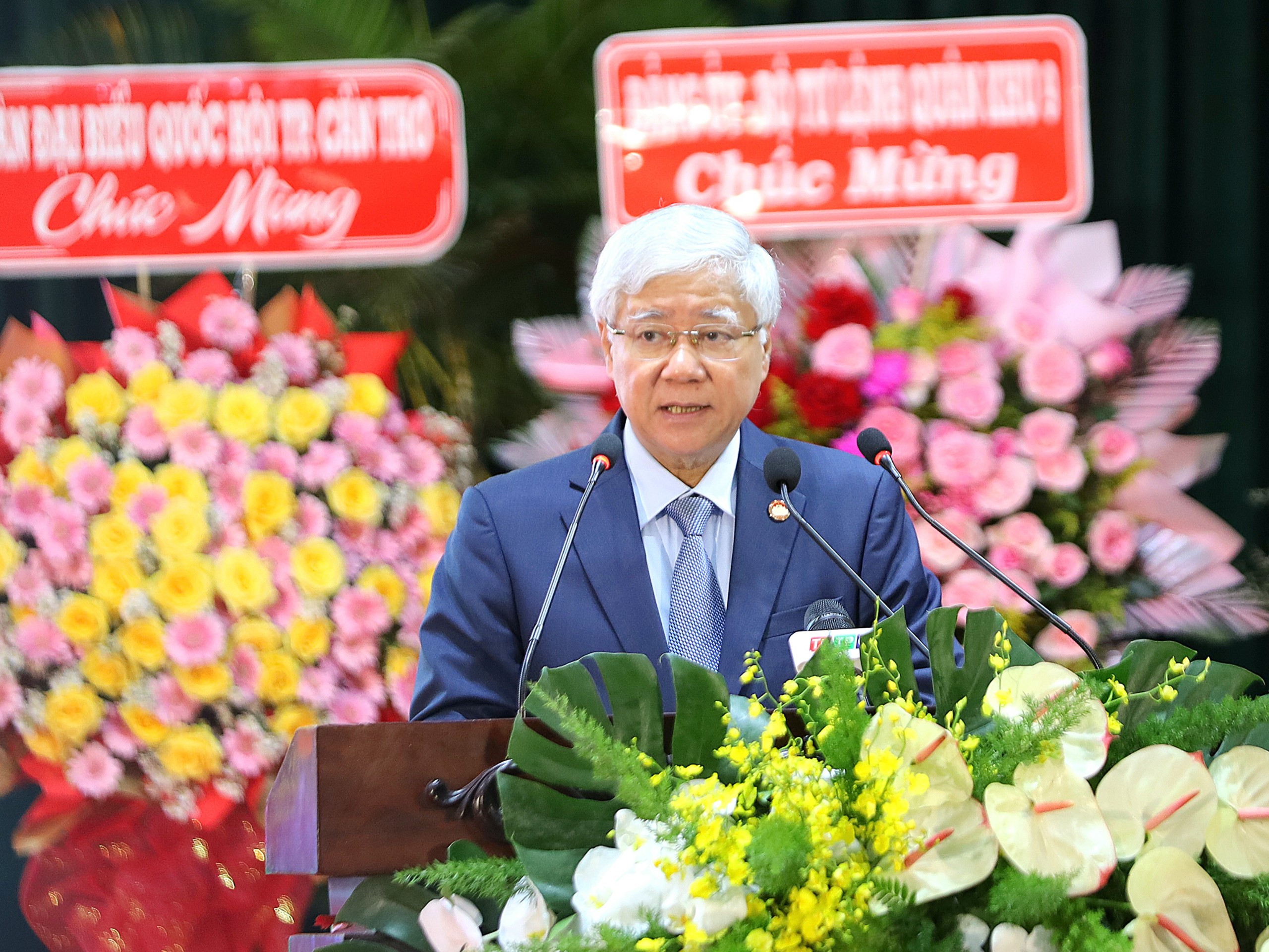 Ông Đỗ Văn Chiến - Chủ tịch Ủy ban Trung ương MTTQ Việt Nam phát biểu chỉ đạo tại Đại hội.