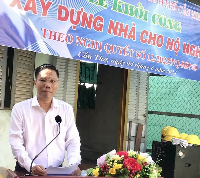 Ông Nguyễn Thực Hiện - Phó Chủ tịch UBND thành phố phát biểu chỉ đạo tại lễ khởi công