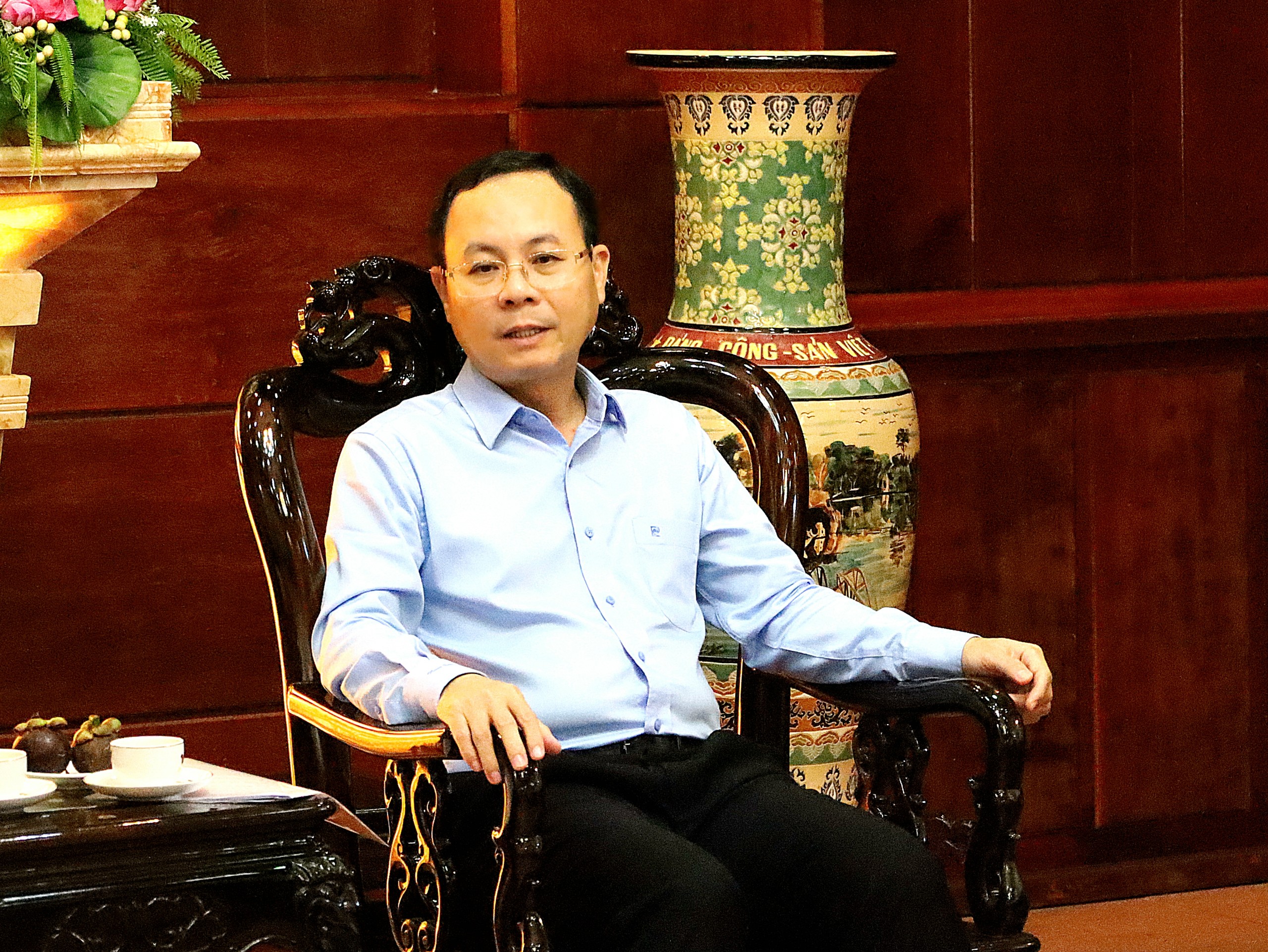 Ông Nguyễn Văn Hiếu - Ủy viên dự khuyết BCH Trung ương Đảng, Bí thư Thành ủy Cần Thơ phát biểu tại buổi làm việc.