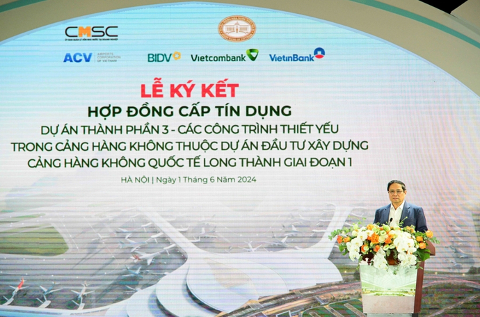 Thủ tướng Chính phủ Phạm Minh Chính phát biểu chỉ đạo tại Lễ ký kết