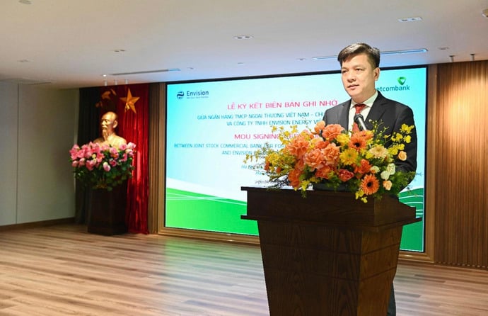 Ông Hồ Văn Tuấn - Phó Tổng Giám đốc Vietcombank phát biểu tại sự kiện