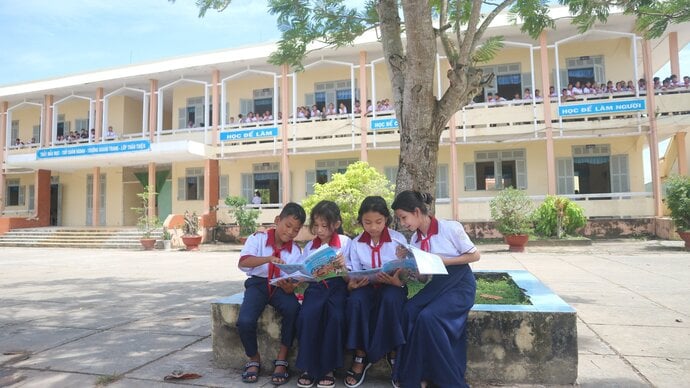 Học sinh trường DTNT huyện Thạnh Trị.