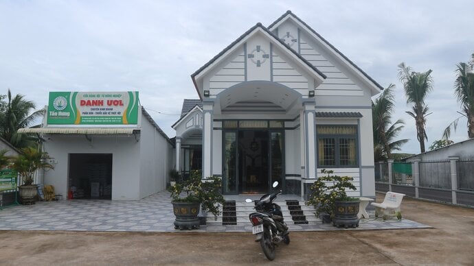 Nhà cửa đồng bào dân tộc Khmer huyện Thạnh Trị.