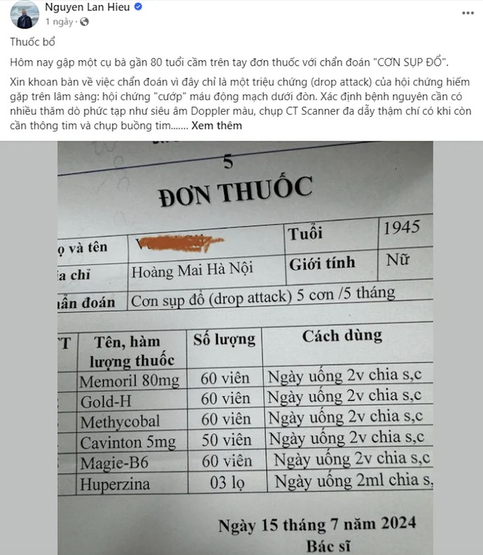 Bài viết của PGS.TS Nguyễn Lân Hiếu thu hút nhiều lượt tương tác của cộng đồng mạng (Ảnh chụp màn hình)