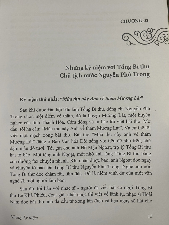 Kỷ niệm về bài thơ được tác giả Phạm PhúThang đưa vào những trang đầu của cuốn hồi ký 'Nhặt lại đời mình'