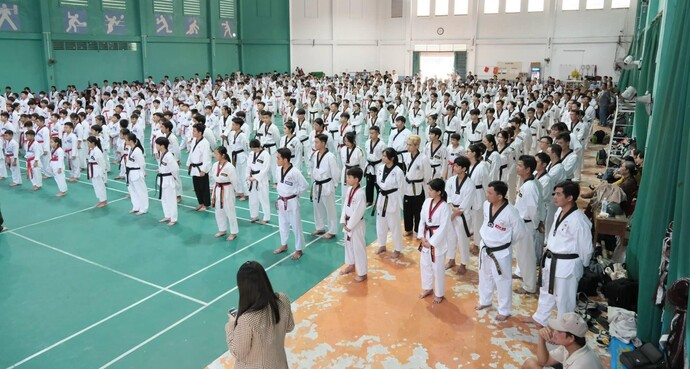 Quang Cảnh lớp tập huấn chuyên môn, Kỹ thuật Taekwondo Tỉnh Cà Mau năm 2024.