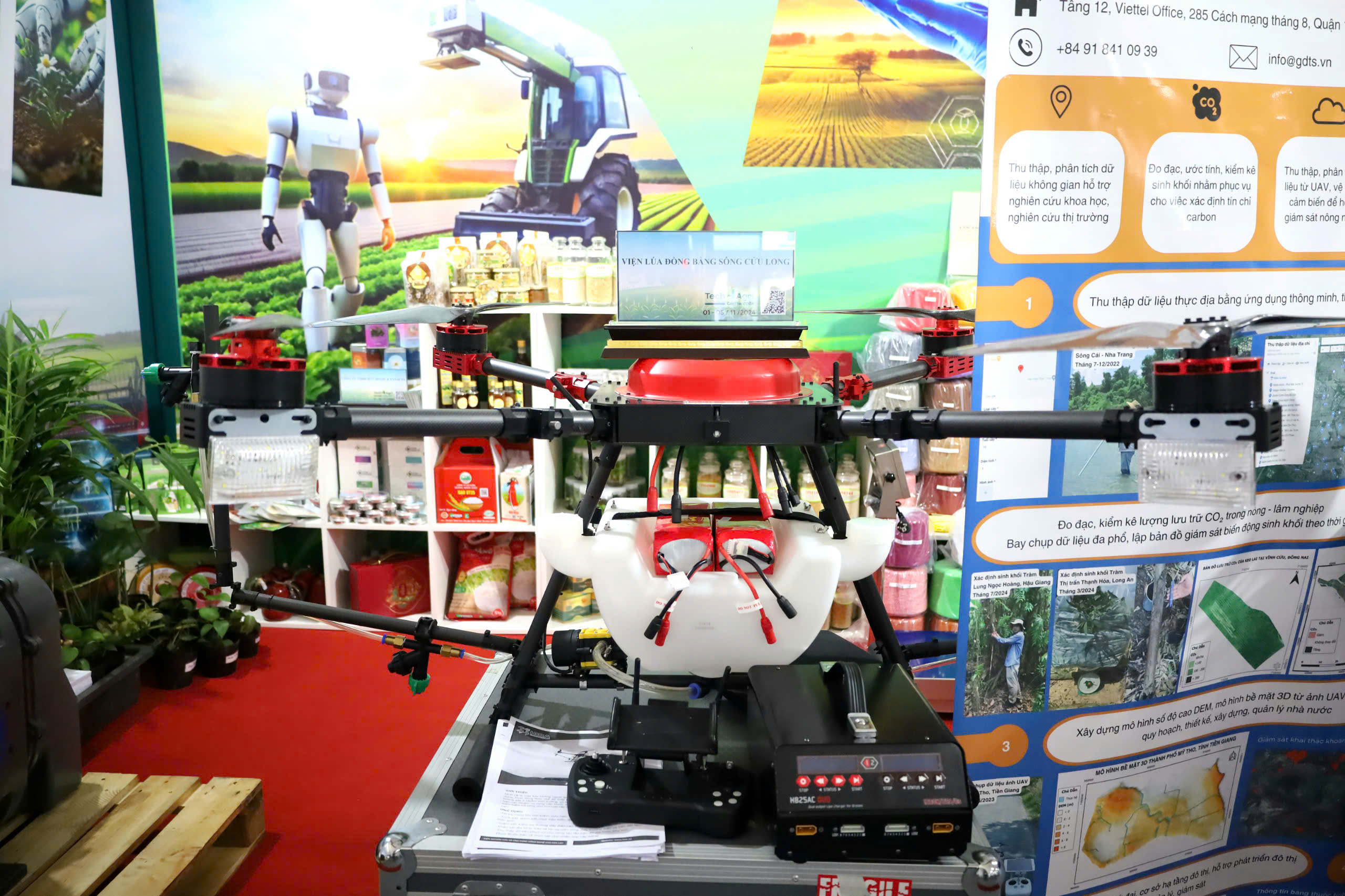 Các thiết bị trưng bày tại Tech4Agri CanTho 2024.