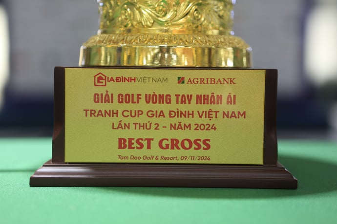 Bộ cup được thiết kế ấn tượng dành cho các golfer xuất sắc tại giải