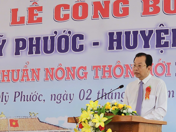 Ông Vương Quốc Nam, Phó Chủ tịch UBND tỉnh Sóc Trăng phát biểu tại Lễ công bố Quyết định.